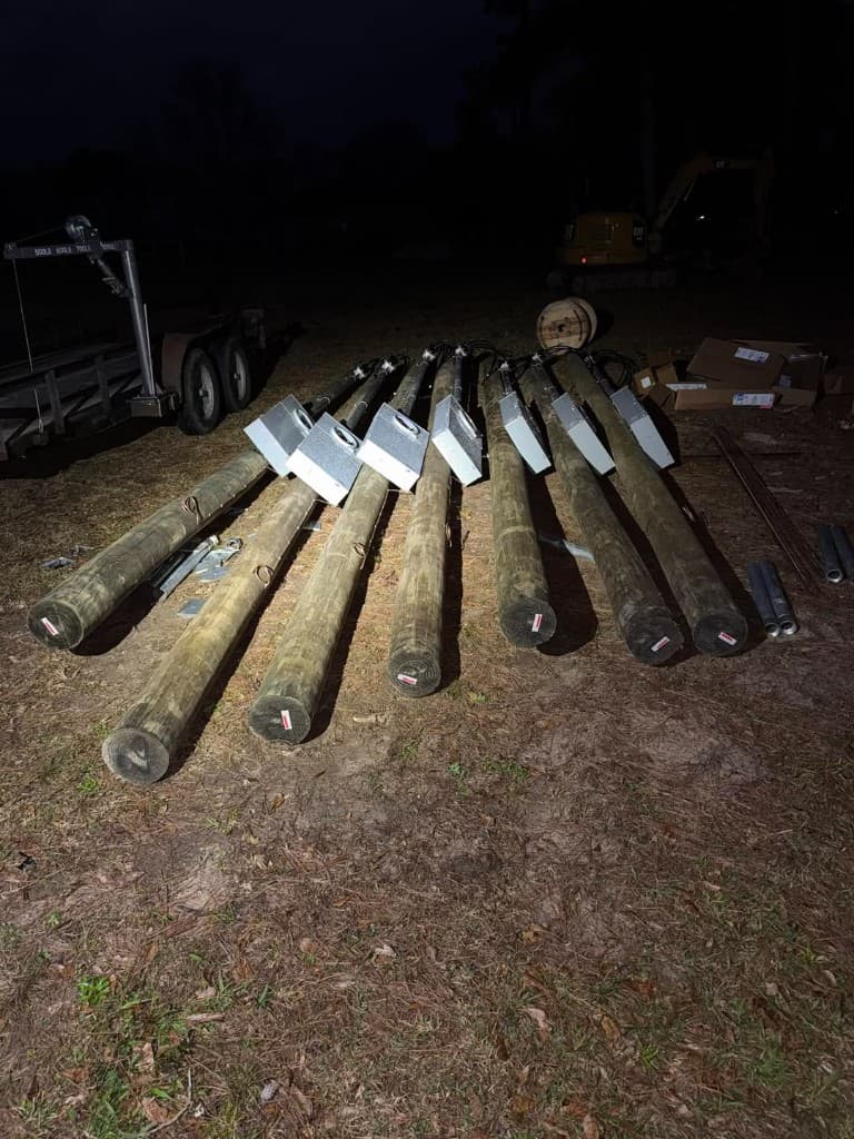 Utility poles and electrical equipment