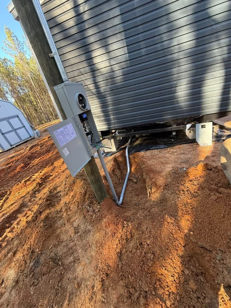 Electrical service installation meter and panel