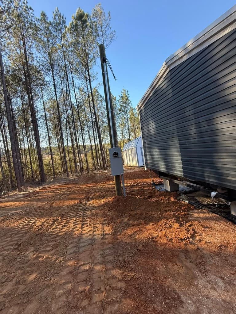 Meter pole and modular home site